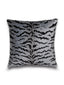 Scalamandre Tigre 22 X 22 - Silver & Black Decorative Pillow