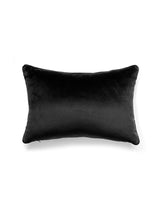 Scalamandre Tigre/Velvet 22 X 14 - Off-White & Black / Black Decorative Pillow
