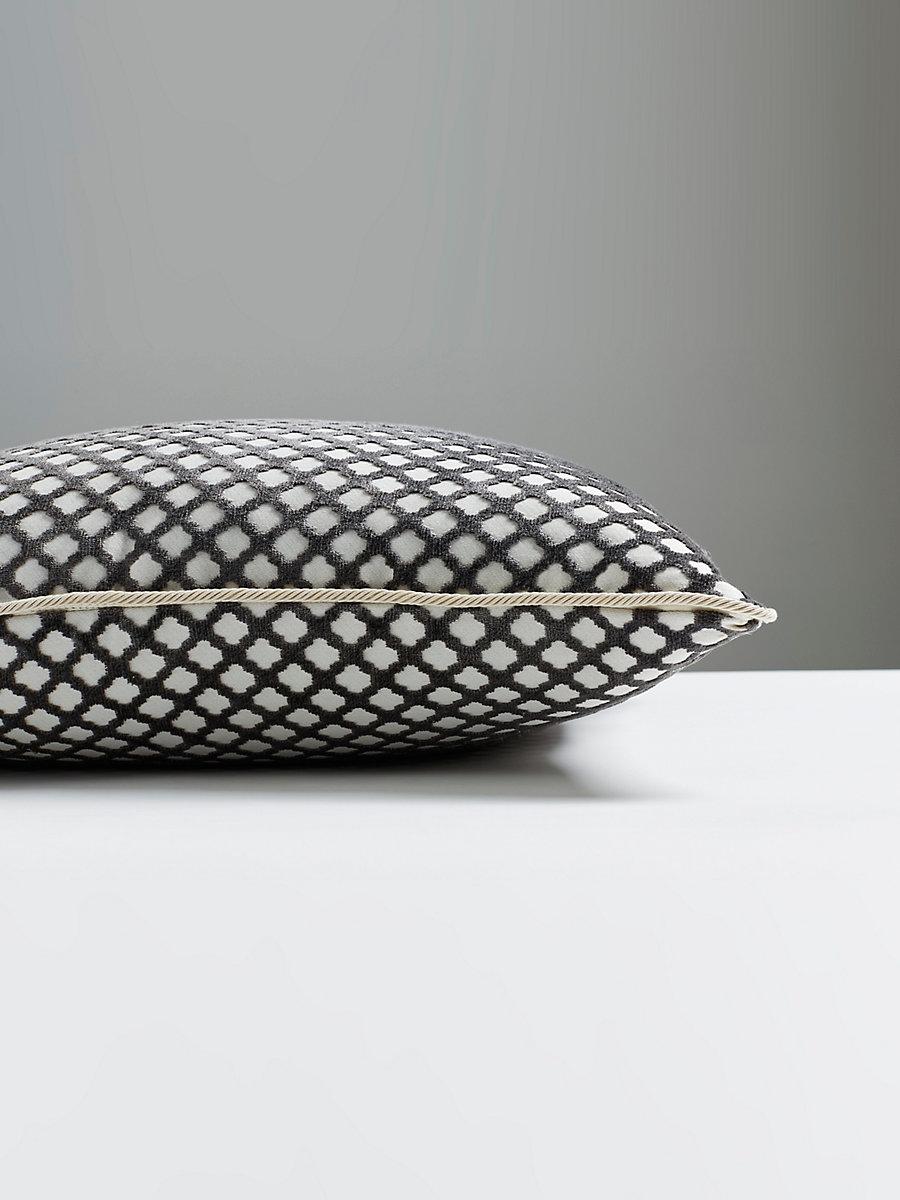 Scalamandre Pomfret 22 X 22 - Carbon Decorative Pillow
