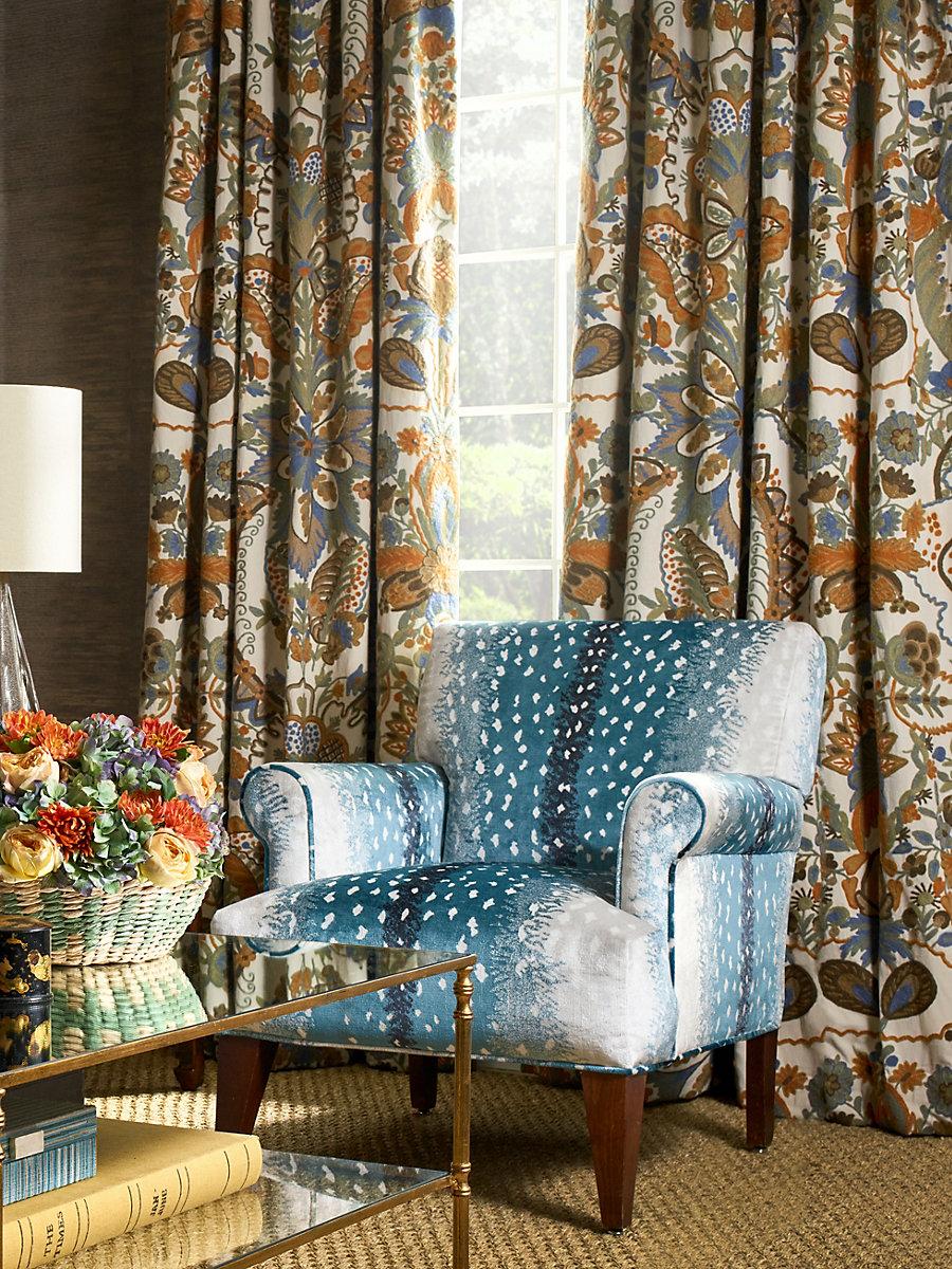 Scalamandre Antelope Peacock Fabric