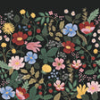 Rifle Paper Co. Strawberry Fields Mural Peel and Stick Black/Green Wallpaper