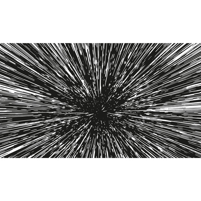 RoomMates Hyper Space Peel And Stick Mural Black/White Wallpaper