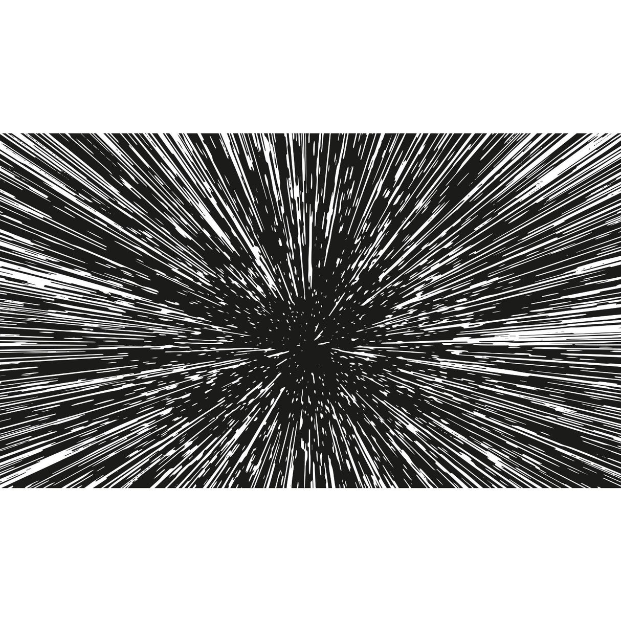 RoomMates Hyper Space Peel And Stick Mural Black/White Wallpaper