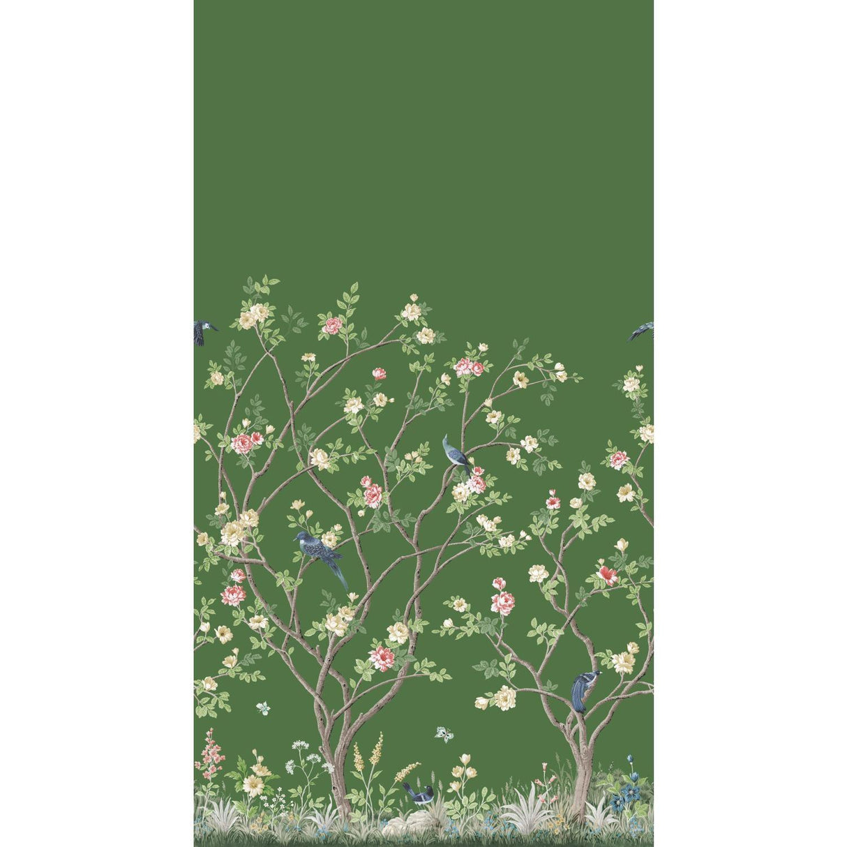 York Lingering Garden Mural Green Wallpaper