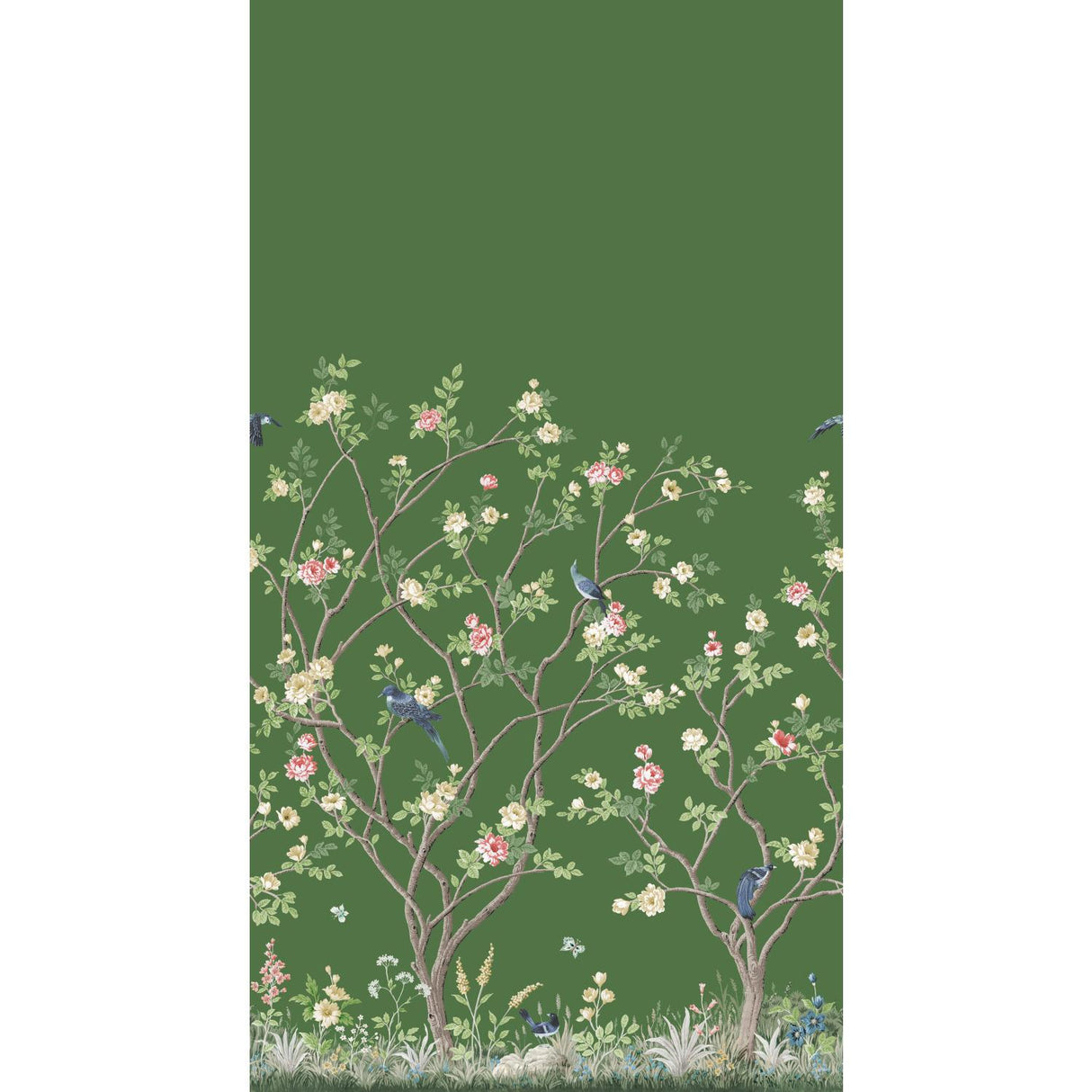 York Lingering Garden Mural Green Wallpaper