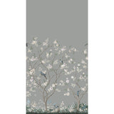 York Lingering Garden Mural Gray Wallpaper