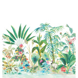 York Tropical Panoramic Mural White Wallpaper