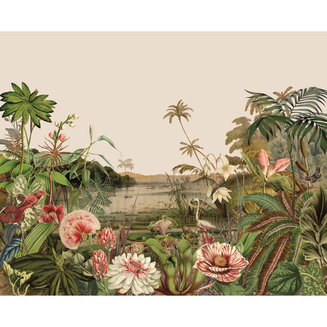 York Floating Gardens Mural Green Wallpaper