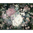 York Impressionist Floral Mural Pink/Black Wallpaper