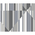 York Pinwheel Stripe Mural Gray Wallpaper