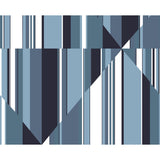 York Pinwheel Stripe Mural Blue Wallpaper