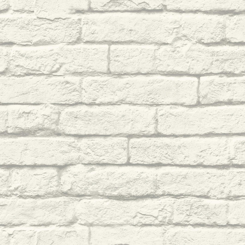Magnolia Home Magnolia Home Brick-And-Mortar Peel and Stick White Wallpaper