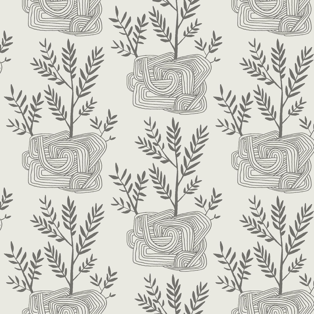 York Seedlings Peel and Stick Gray Wallpaper