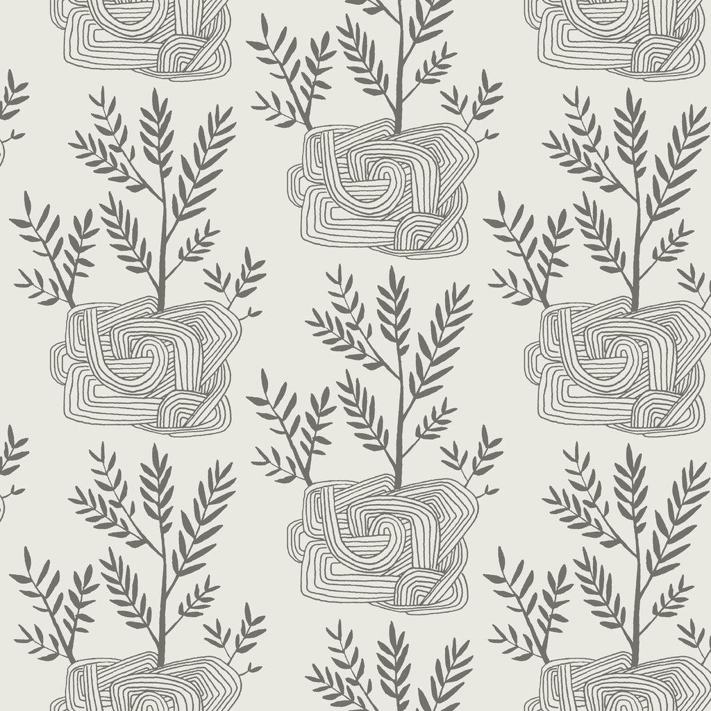 York Seedlings Peel and Stick Gray Wallpaper