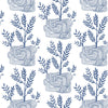 York Seedlings Peel And Stick Blue Wallpaper