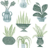 York Plant Party Peel And Stick Green Wallpaper
