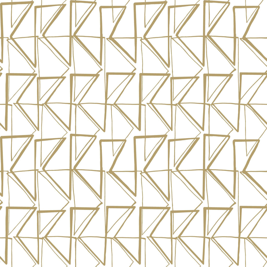 York Love Triangles Peel and Stick Gold Metallic Wallpaper