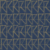 York Love Triangles Peel And Stick Blue/Metallic Gold Wallpaper