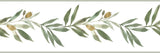 York Olive Branch Border Green Wallpaper