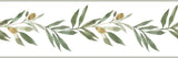 York Olive Branch Border Green Wallpaper