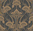 Antonina Vella Nouveau Damask Blacks Wallpaper