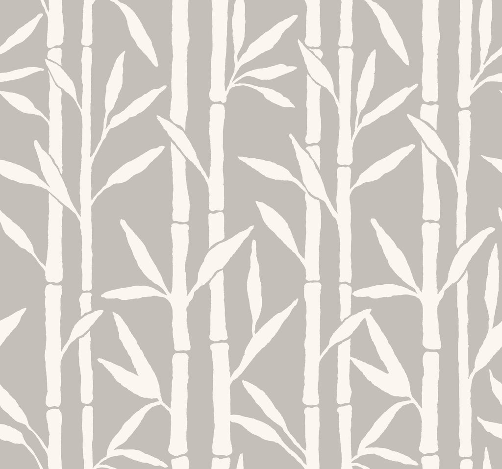 Antonina Vella Bamboo Grove Gray Wallpaper