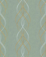 Antonina Vella Aurora Blue/Gold Wallpaper