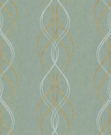 Antonina Vella Aurora Blue/Gold Wallpaper