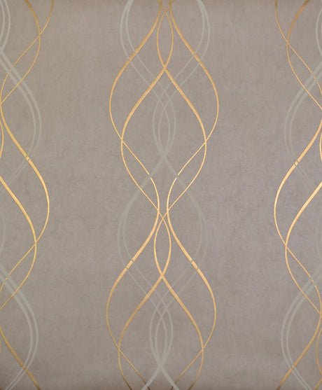 Antonina Vella Aurora Khaki/Gold Wallpaper