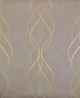 Antonina Vella Aurora Khaki/Gold Wallpaper