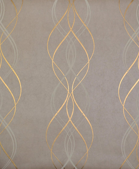 Antonina Vella Aurora Khaki/Gold Wallpaper