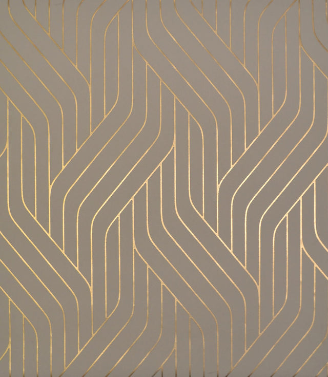 Antonina Vella Ebb And Flow Khaki/Gold Wallpaper