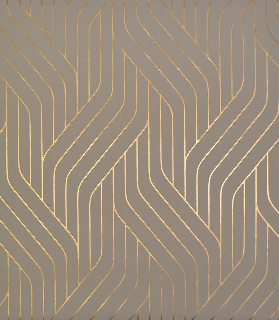 Antonina Vella Ebb And Flow Khaki/Gold Wallpaper