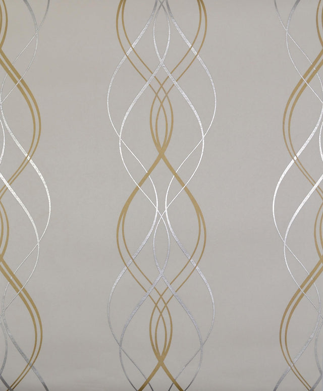 Antonina Vella Aurora Gold/Pearl/Silver Wallpaper