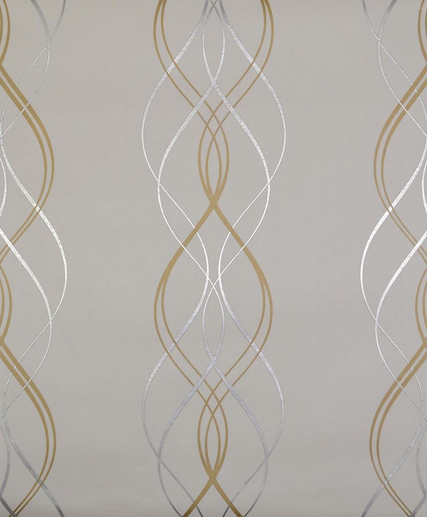 Antonina Vella Aurora Gold/Pearl/Silver Wallpaper