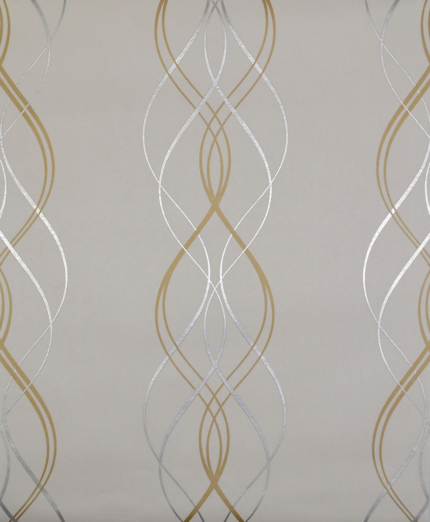 Antonina Vella Aurora Gold/Pearl/Silver Wallpaper