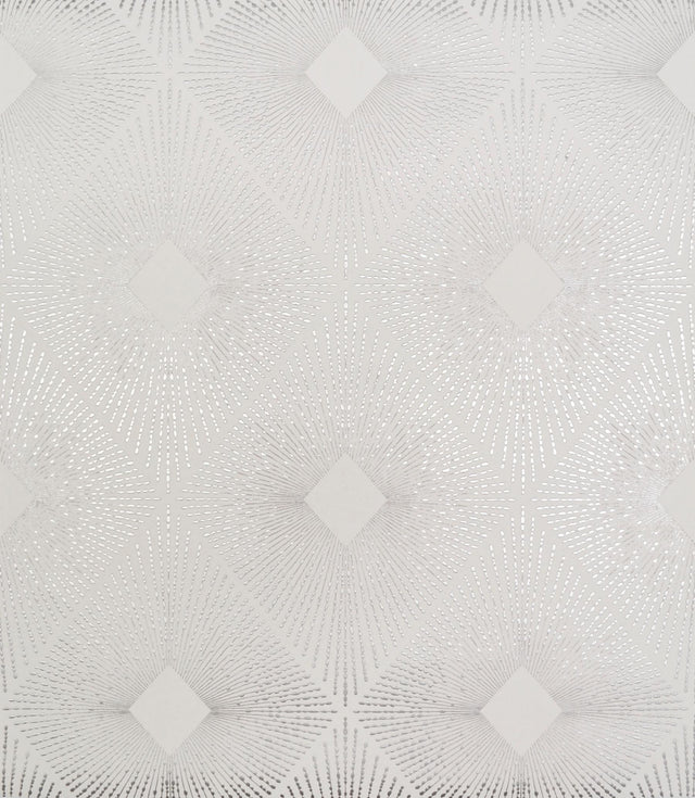 Antonina Vella Harlowe White/Silver Wallpaper