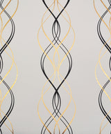 Antonina Vella Aurora Black/White/Gold Wallpaper
