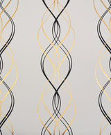 Antonina Vella Aurora Black/White/Gold Wallpaper