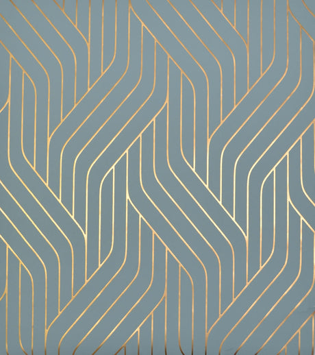 Antonina Vella Ebb And Flow Blue/Gold Wallpaper