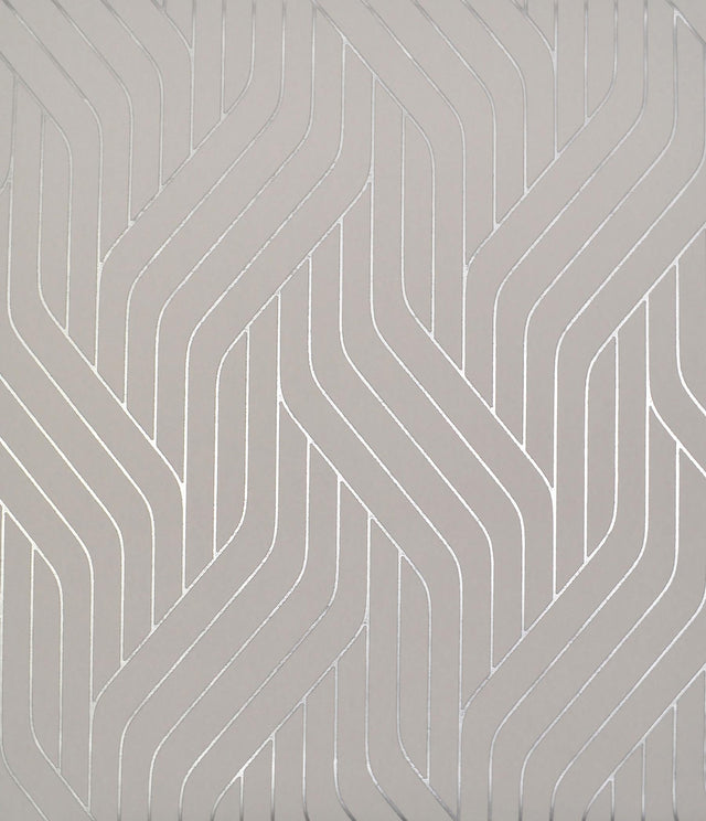 Antonina Vella Ebb And Flow Grey/Silver Wallpaper