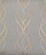 Antonina Vella Aurora Grey/Gold Wallpaper
