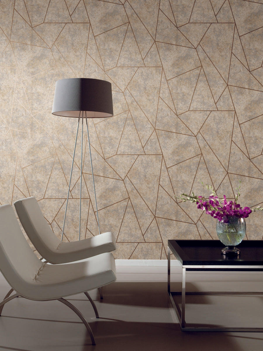 Antonina Vella Nazca Neutral/Gold Wallpaper