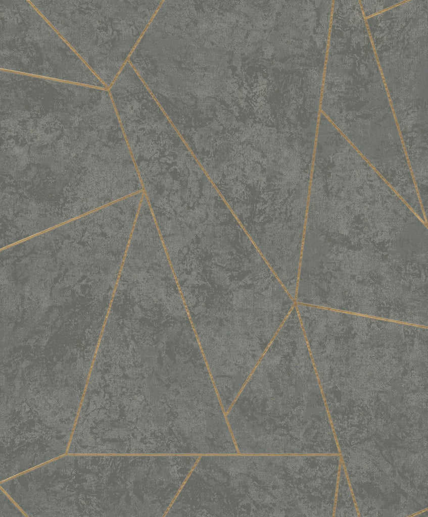 Antonina Vella Nazca Dark Grey/Gold Wallpaper