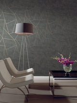 Antonina Vella Nazca Dark Grey/Gold Wallpaper