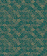 Antonina Vella Mermaid Scales Teal/Gold Wallpaper