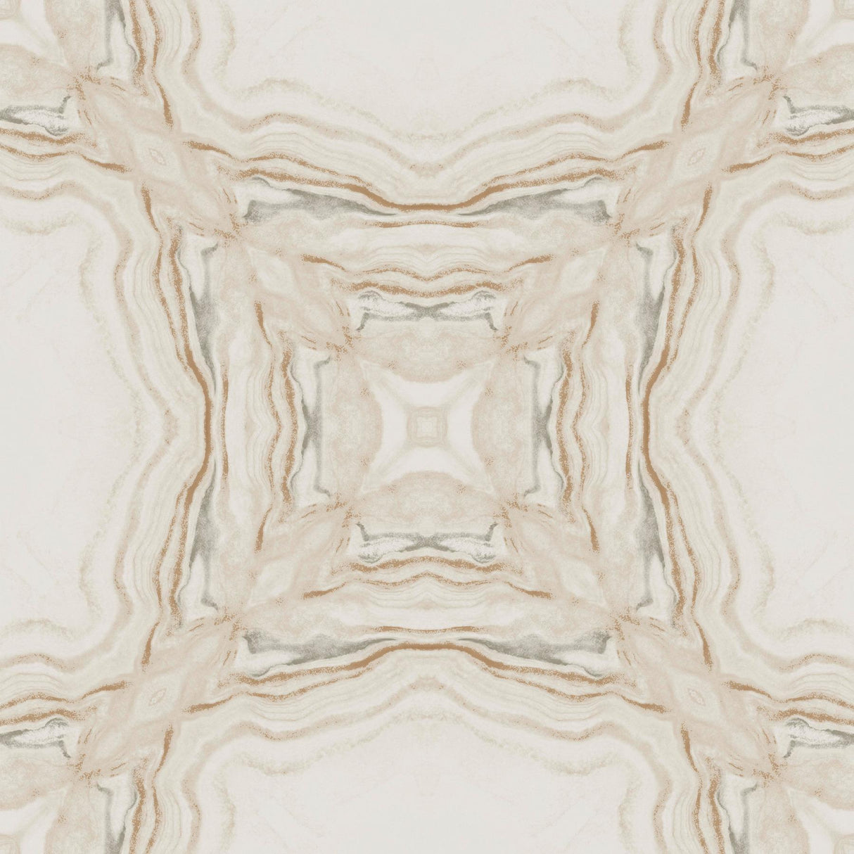 Antonina Vella Stone Kaleidoscope Cream/Charcoal Wallpaper