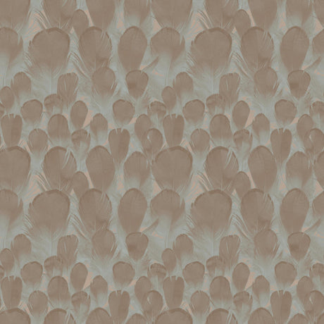 Antonina Vella Feathers Brown/Turquoise Wallpaper
