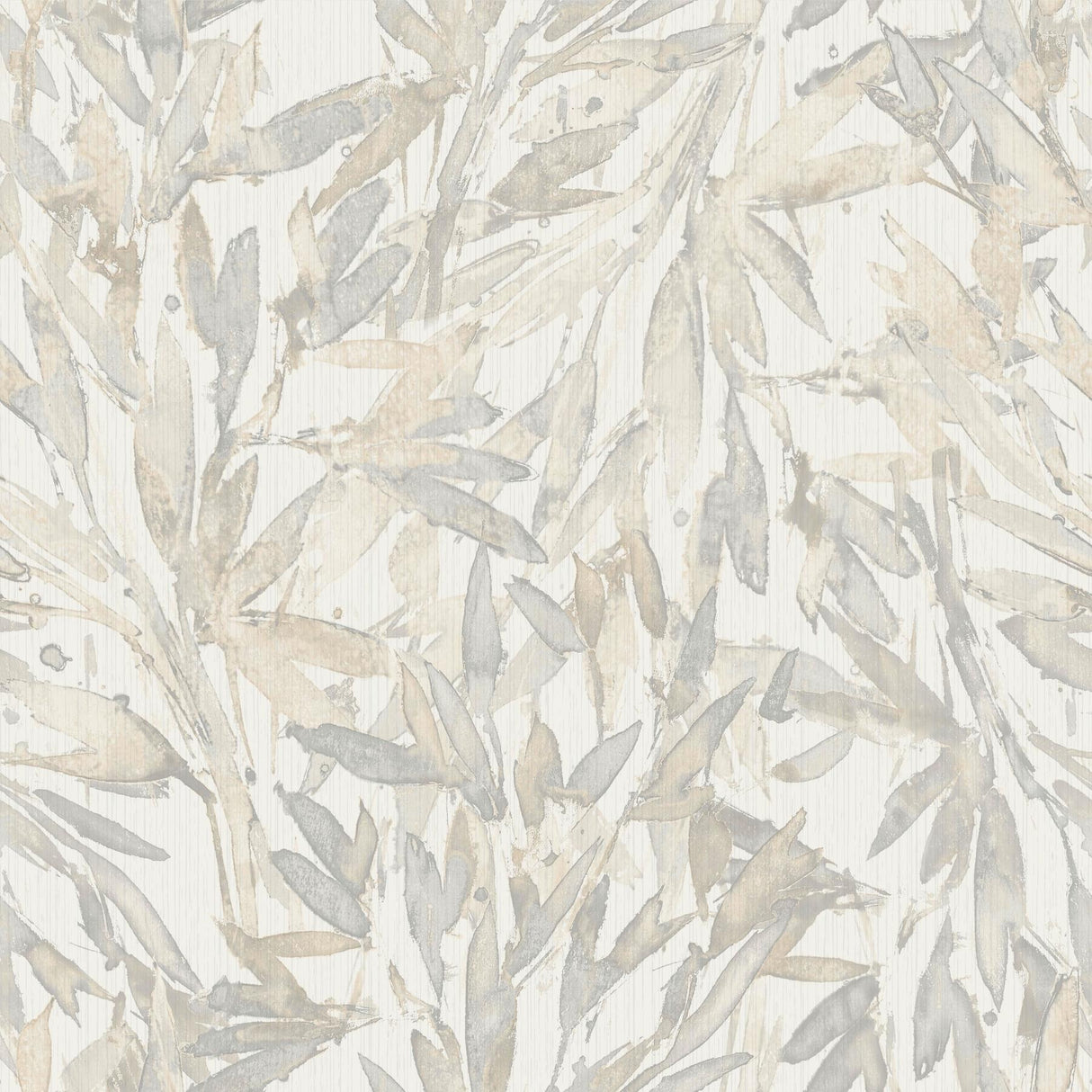 Antonina Vella Rainforest Leaves Cream/Grey Wallpaper