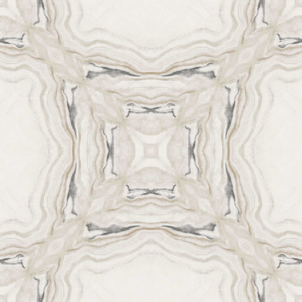 Antonina Vella Stone Kaleidoscope Grey/Black Wallpaper